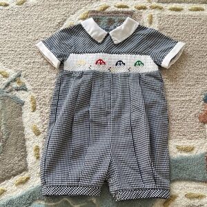 Classic Black and White Checkered Kids One Piece